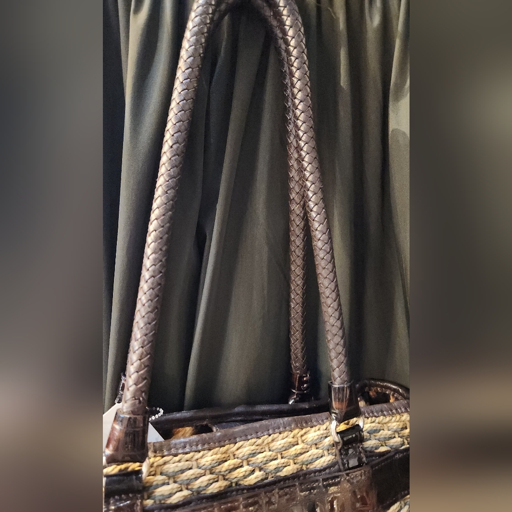 Brighton Brown and Tan Straw Purse - Picture 5 of 9